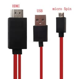 image-Micro USB 5-Pin to HDMI Cable 2M for Android Phones
