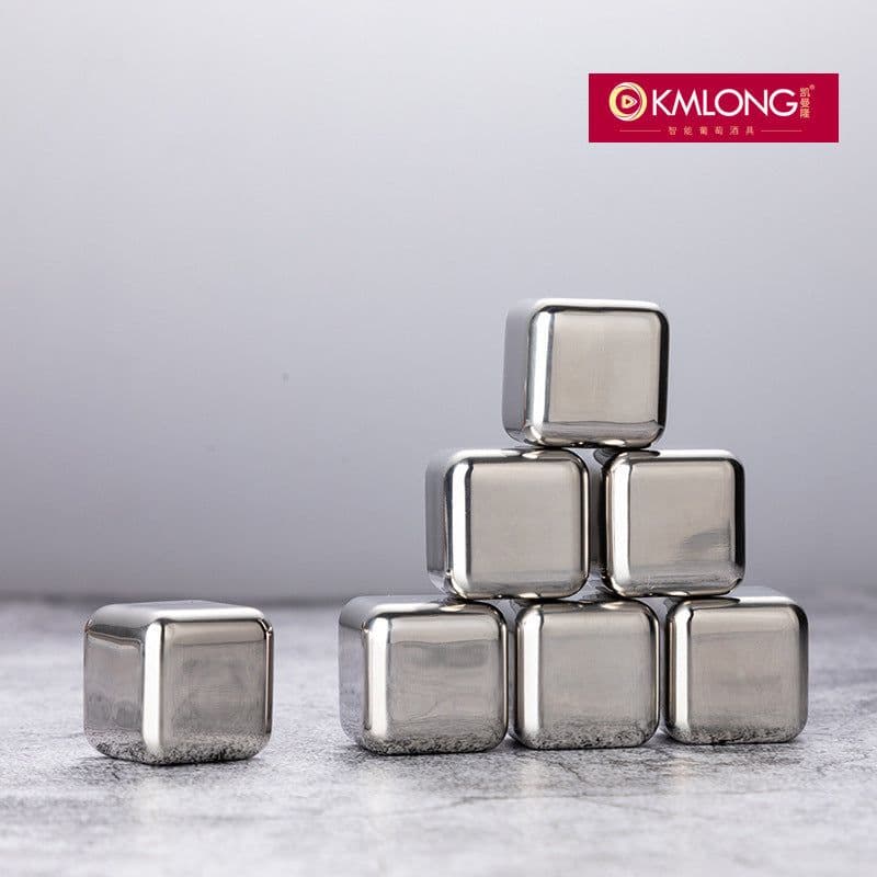 image-304 Stainless Steel Ice Cubes Set with Clip for Whiskey