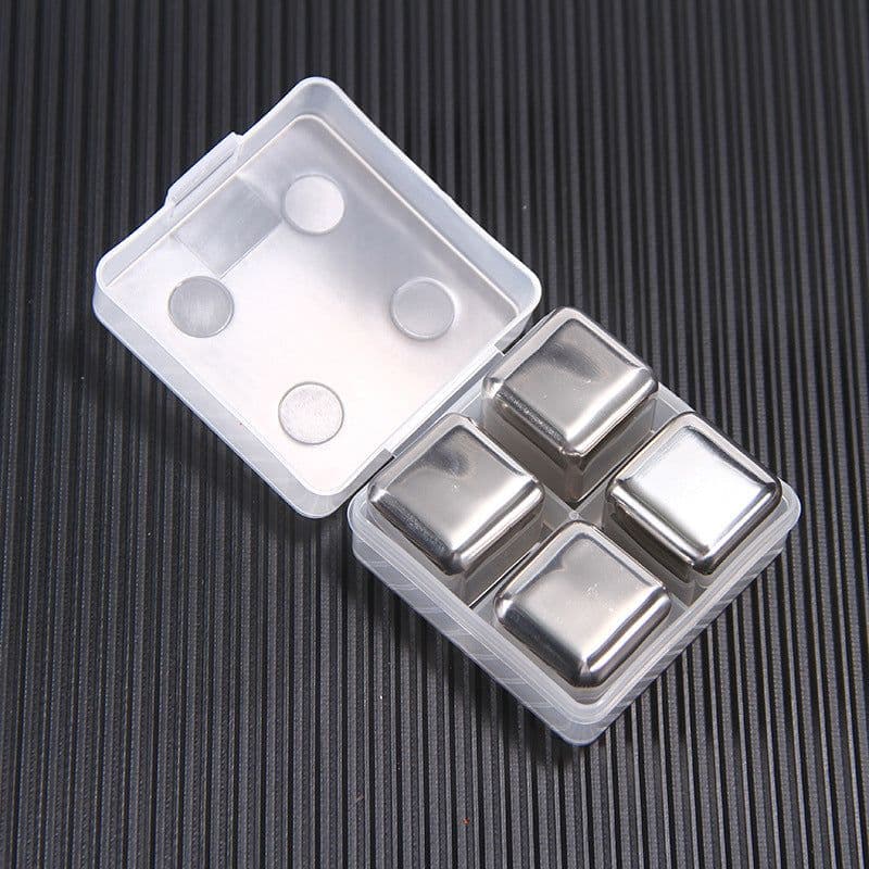 image-304 Stainless Steel Ice Cubes Set with Clip for Whiskey