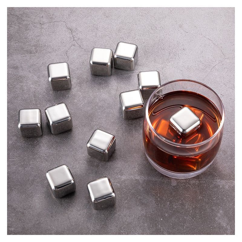 image-304 Stainless Steel Ice Cubes Set with Clip for Whiskey