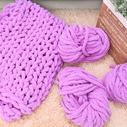 image-JScolour Super Thick Ice Line Chenille Polyester Yarn 2cm Hand-Made