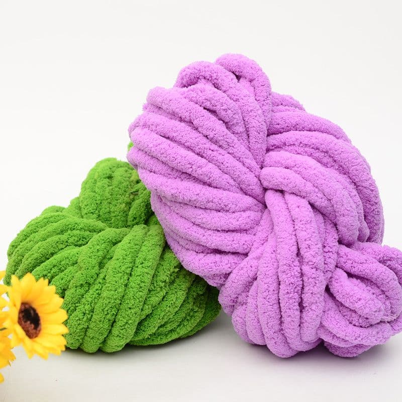 image-JScolour Super Thick Ice Line Chenille Polyester Yarn 2cm Hand-Made