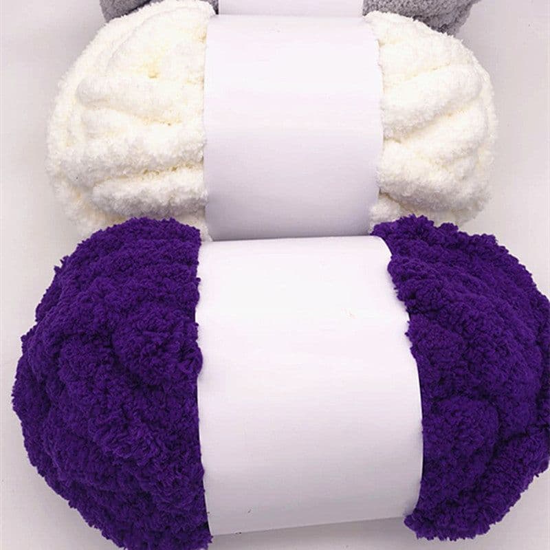 image-JScolour Super Thick Ice Line Chenille Polyester Yarn 2cm Hand-Made