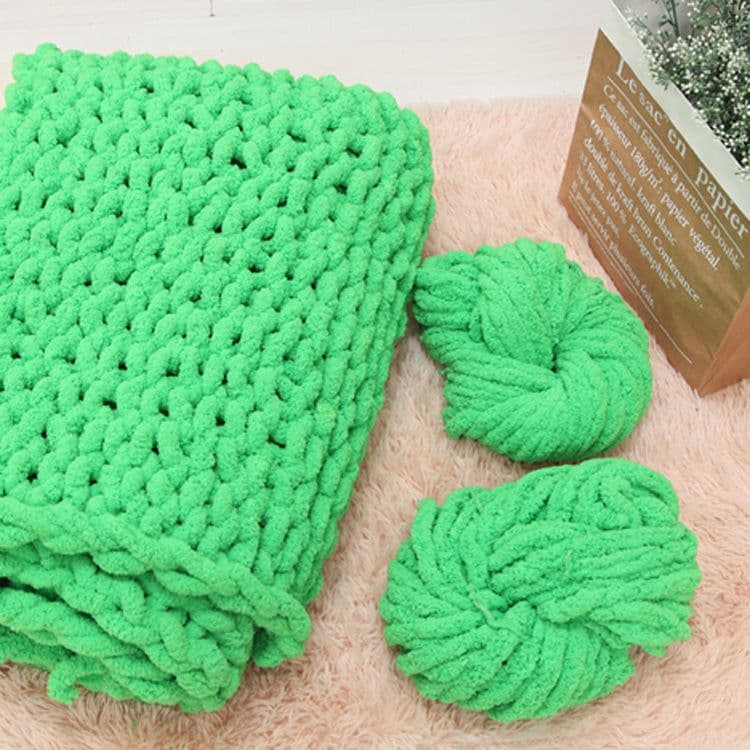 image-JScolour Super Thick Ice Line Chenille Polyester Yarn 2cm Hand-Made