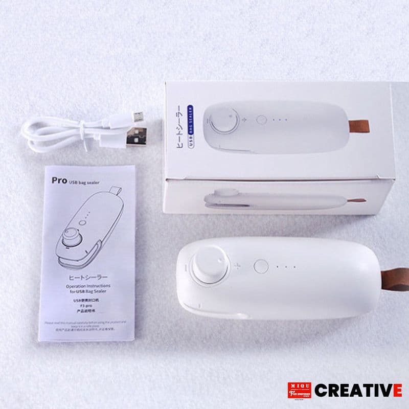 image-Flyby Sealing Machine USB Charging Food Bag Sealer Clip