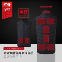 image-Heated Vest Men USB Charging 9-Zone Smart Heating Winter Jacket