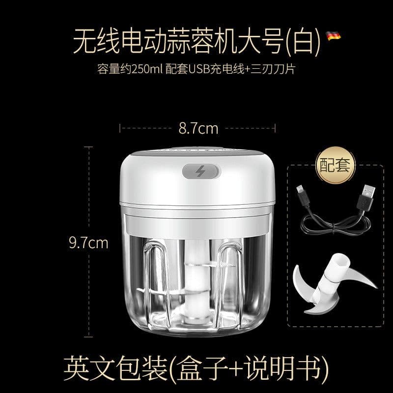 image-Electric Garlic Masher Rechargeable Mini Food Chopper 300ml Green