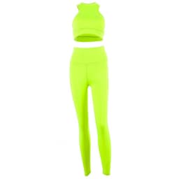 image-Women's Polyester Yoga Fitness Vest Suit Solid Color Activewear