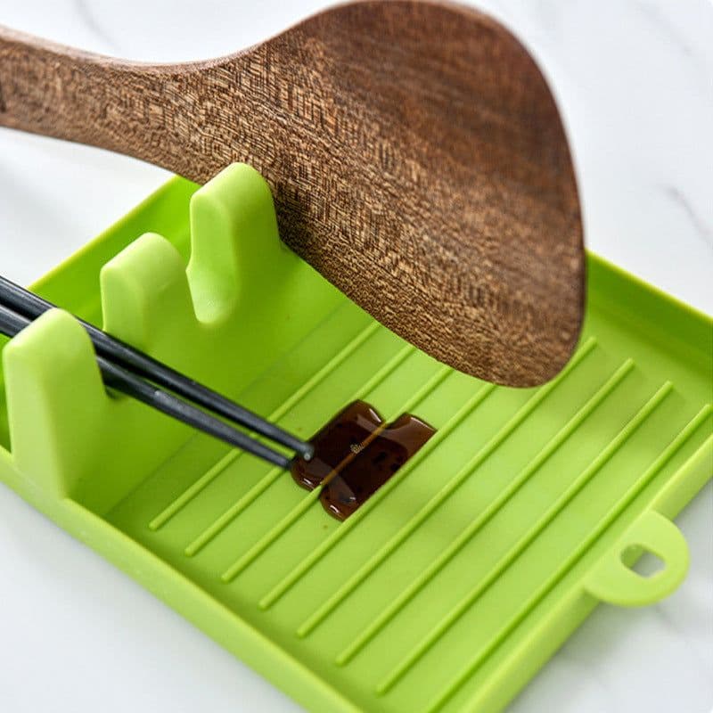 image-Kitchen Pot Lid and Utensil Holder Rack - Multi-Function Storage