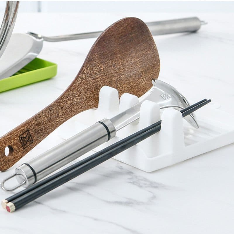 image-Kitchen Pot Lid and Utensil Holder Rack - Multi-Function Storage