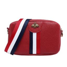 image-Women's PU Small Square Crossbody Bag with Phone Pocket Pink
