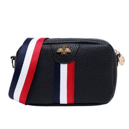 image-Women's PU Small Square Crossbody Bag with Phone Pocket Pink