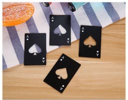 image-Stainless Steel Playing Card Spades A Bottle Opener