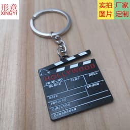 image-Hollywood Metal Movie Clapboard Keychain