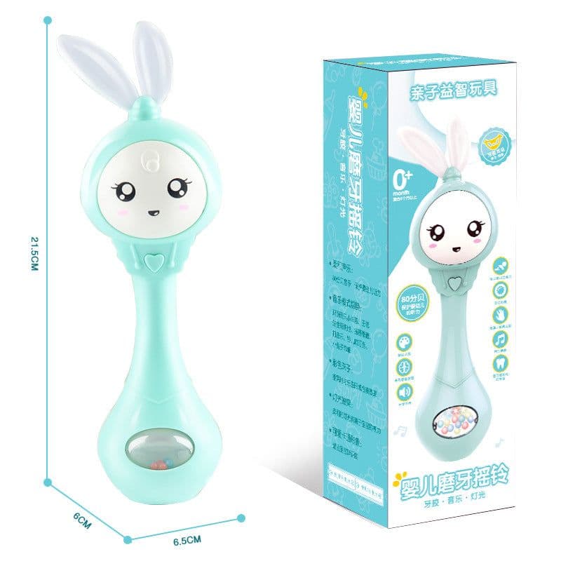 image-Little Bear Baby Rattle Teether Music Rhythm Stick Toy 0-2 Years
