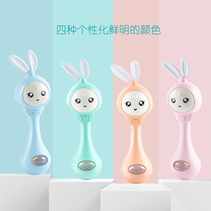 image-Little Bear Baby Rattle Teether Music Rhythm Stick Toy 0-2 Years