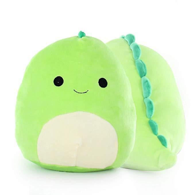 image-Plush Green Dinosaur Pillow Toy