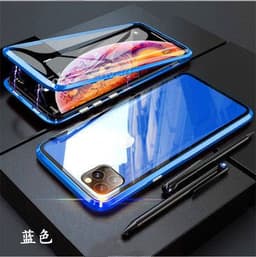 image-Yinghuiyicolour Magnetic Metal Glass Case for iPhone 12 Pro Max 11 XS 7 8 Plus