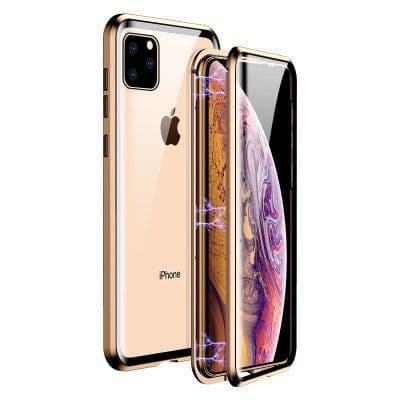 image-Yinghuiyicolour Magnetic Metal Glass Case for iPhone 12 Pro Max 11 XS 7 8 Plus