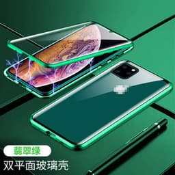 image-Yinghuiyicolour Magnetic Metal Glass Case for iPhone 12 Pro Max 11 XS 7 8 Plus