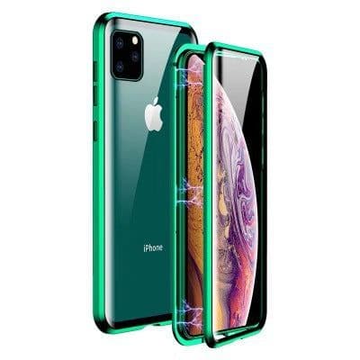 image-Yinghuiyicolour Magnetic Metal Glass Case for iPhone 12 Pro Max 11 XS 7 8 Plus