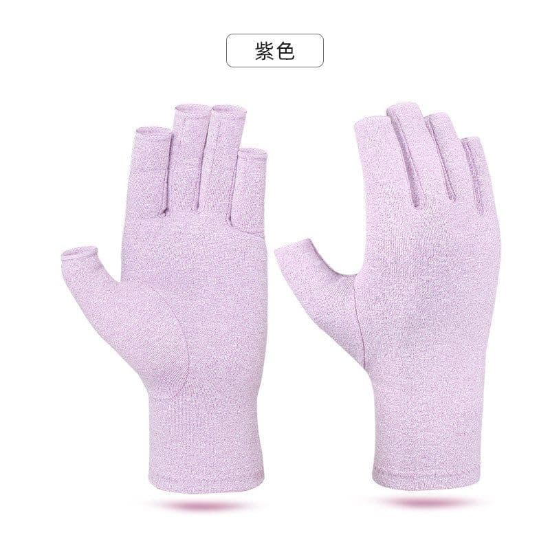 image-Compression Arthritis Gloves Half-Finger Relief Support Mittens