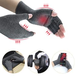 image-Compression Arthritis Gloves Half-Finger Relief Support Mittens