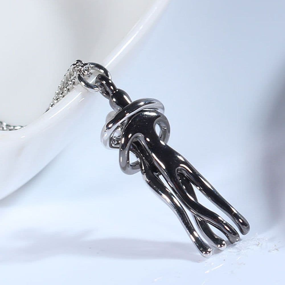image-Chenhui Couple Hug Necklace Brass Pendant Unisex Jewelry