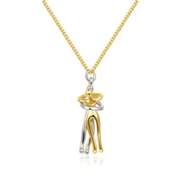 image-Chenhui Couple Hug Necklace Brass Pendant Unisex Jewelry
