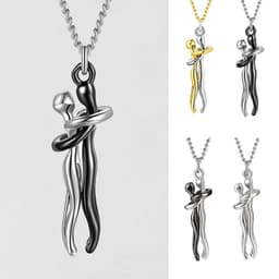 image-Chenhui Couple Hug Necklace Brass Pendant Unisex Jewelry