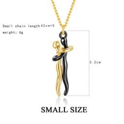 image-Chenhui Couple Hug Necklace Brass Pendant Unisex Jewelry