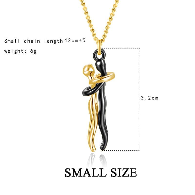 image-Chenhui Couple Hug Necklace Brass Pendant Unisex Jewelry