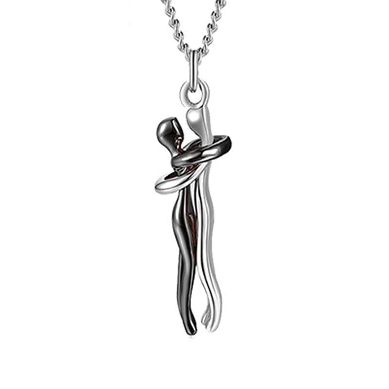 image-Chenhui Couple Hug Necklace Brass Pendant Unisex Jewelry