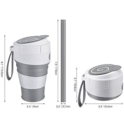 image-450ML Foldable Silicone Travel Mug with Leak-Proof Lid