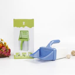 image-Cat Litter Scoop with Detachable Waste Bucket - Sharp 30cm Plastic Shovel
