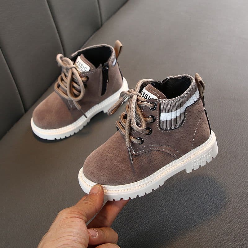 image-Kids Unisex Martin Boots Low Top Ankle Boots Rubber Sole 26-30