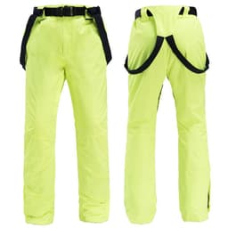 image-Unisex Windproof Waterproof Padded Ski Pants with Suspenders