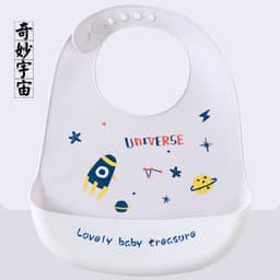 image-Baby Silicone Bib Waterproof 3D Pocket Cartoon Kids 4-6 Years