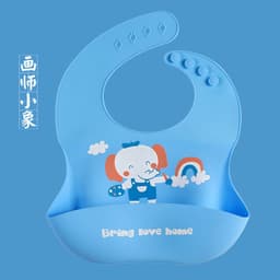 image-Baby Silicone Bib Waterproof 3D Pocket Cartoon Kids 4-6 Years