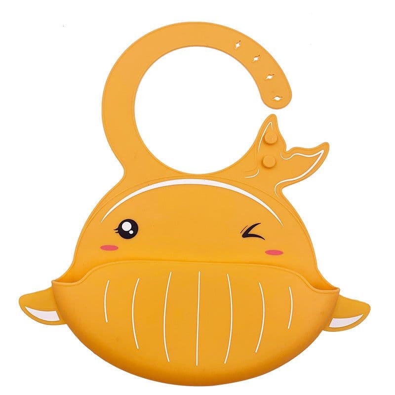 image-Baby Silicone Bib Waterproof 3D Pocket Cartoon Kids 4-6 Years