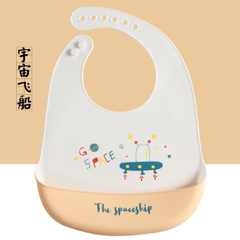 image-Baby Silicone Bib Waterproof 3D Pocket Cartoon Kids 4-6 Years