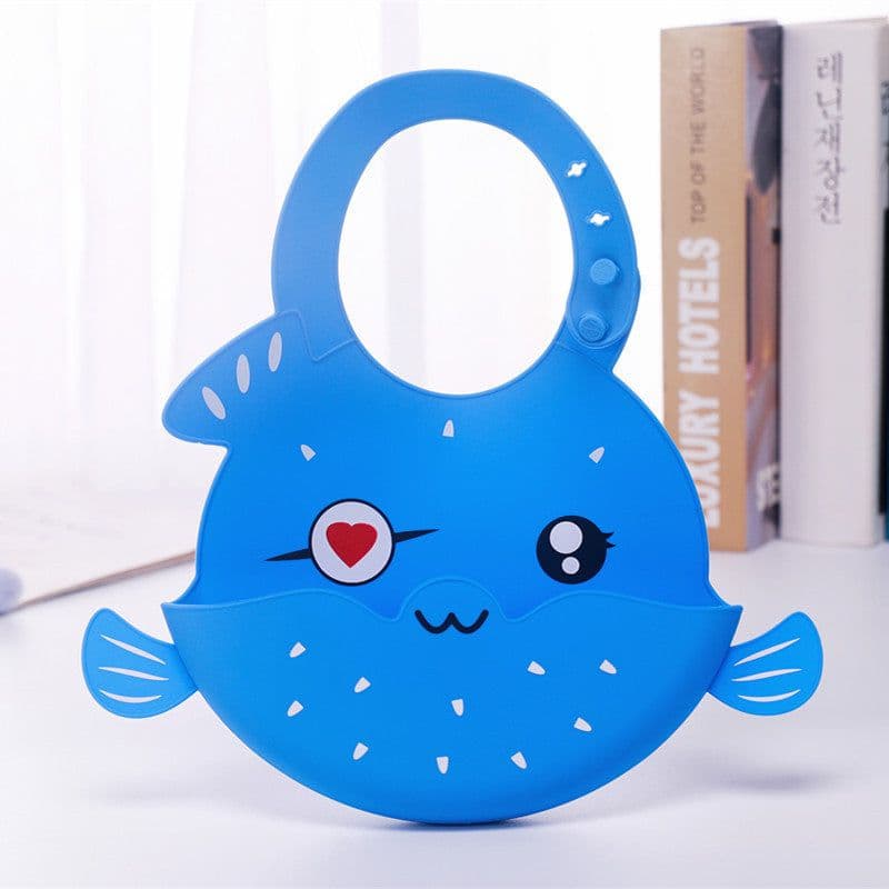 image-Baby Silicone Bib Waterproof 3D Pocket Cartoon Kids 4-6 Years