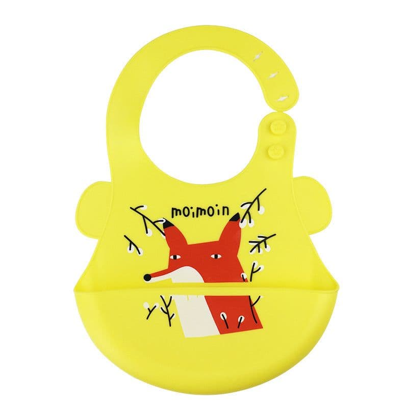 image-Baby Silicone Bib Waterproof 3D Pocket Cartoon Kids 4-6 Years