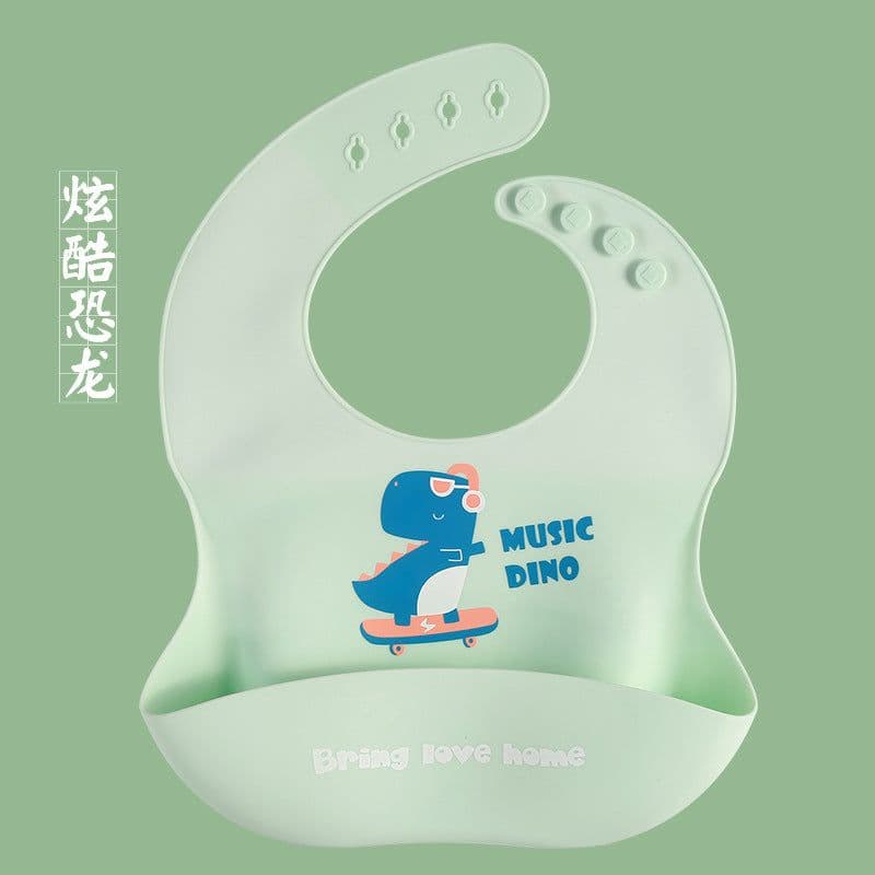 image-Baby Silicone Bib Waterproof 3D Pocket Cartoon Kids 4-6 Years