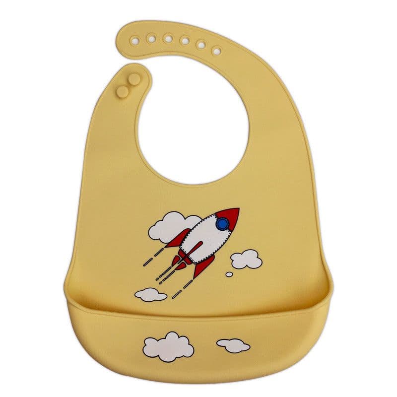 image-Baby Silicone Bib Waterproof 3D Pocket Cartoon Kids 4-6 Years
