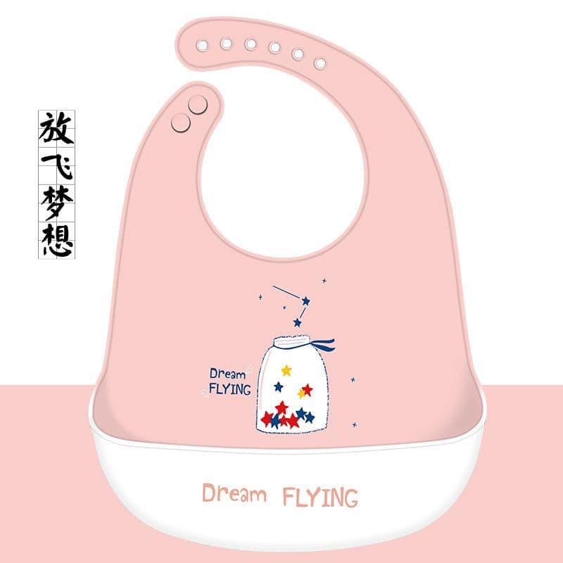 image-Baby Silicone Bib Waterproof 3D Pocket Cartoon Kids 4-6 Years