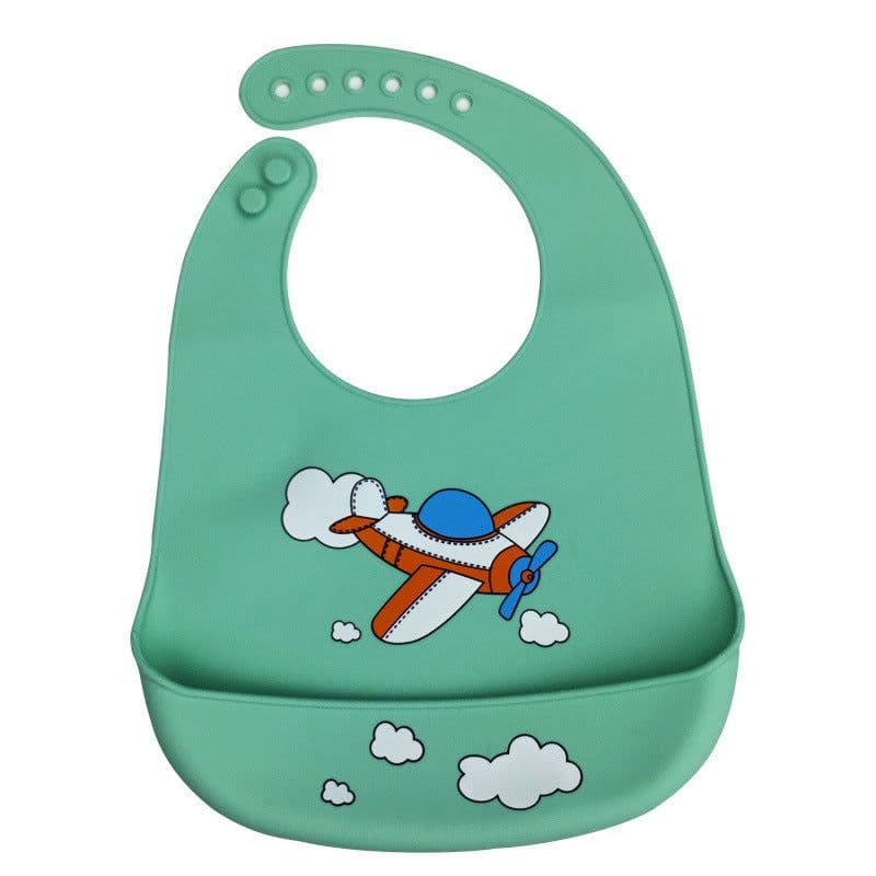 image-Baby Silicone Bib Waterproof 3D Pocket Cartoon Kids 4-6 Years