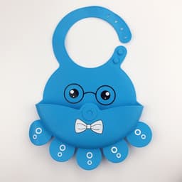 image-Baby Silicone Bib Waterproof 3D Pocket Cartoon Kids 4-6 Years