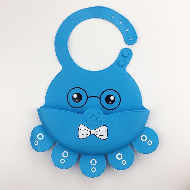 image-Baby Silicone Bib Waterproof 3D Pocket Cartoon Kids 4-6 Years