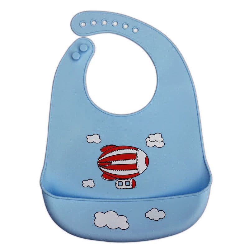 image-Baby Silicone Bib Waterproof 3D Pocket Cartoon Kids 4-6 Years